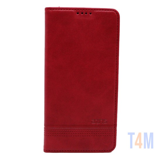  LEATHER FLIP COVER WITH INTERNAL POCKET AND CARD HOLDER FOR SAMSUNG A23 4G RED.